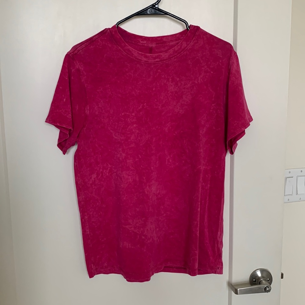 Lululemon all your tee- pink tie dye